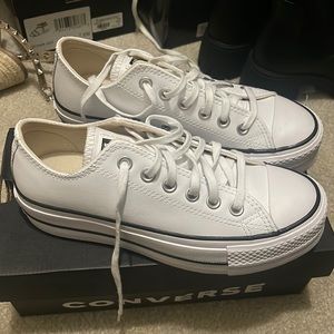 Leather converse platform